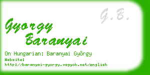 gyorgy baranyai business card